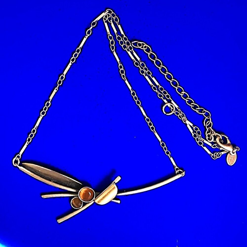 Modernist mixed media necklace by Christophe Poly